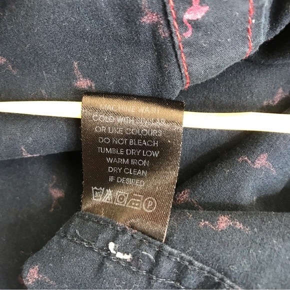 Zipcode Travellers Collection Slim Fit Flamingo All Over Print Shirt Mens Large - Picture 12 of 16